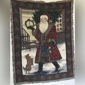 Vintage tapestry throw blanket